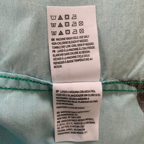 AMERICAN EAGLE Mens Toucan Print Cotton Short Sleeve Shirt - Picture 6 of 6